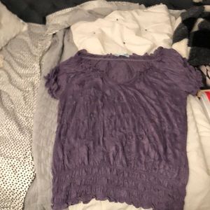 purple scrunch shirt